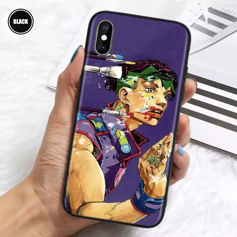 Силиконовый чехол Rohan Kishibe Jojo для iPhone 11 Pro Max 12 Mini 13 X XS XR 7 8 6 6S Plus 5 SE | Мобильные