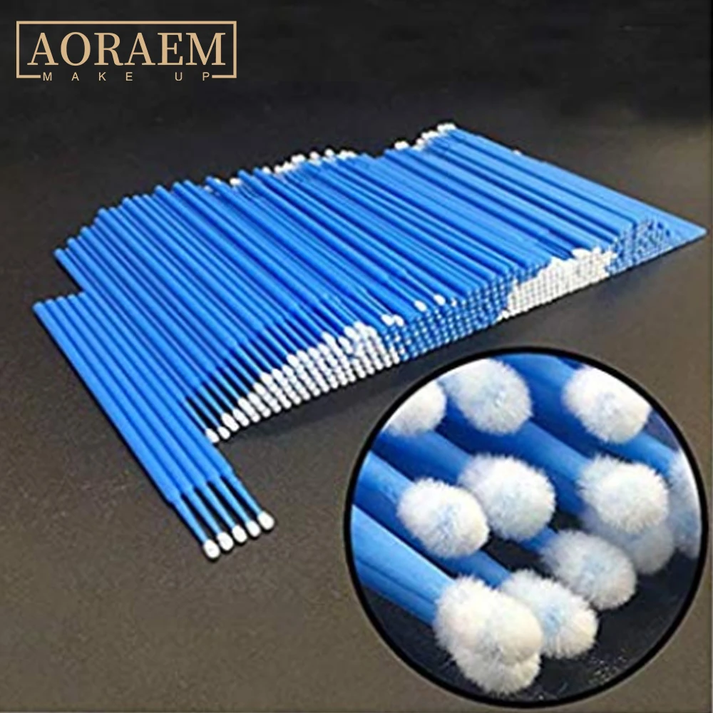 

AORAEM Microbrushes For Eyelash Extension 100pcs Disposable Cleaning Cotton Swab Applicator Lip Eyebrow Eyelashes Cleaner Tools