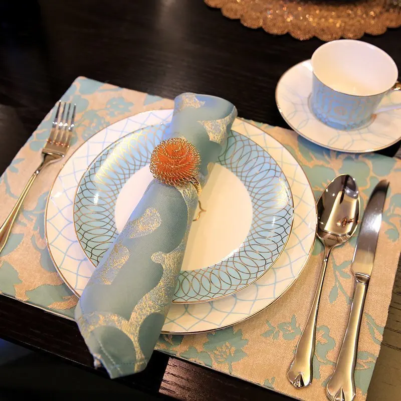 

Роскошный набор тарелок на день рождения, столовый керамический десерт, фарфоровые обеденные наборы, тарелка для завтрака, салата DL60CJ