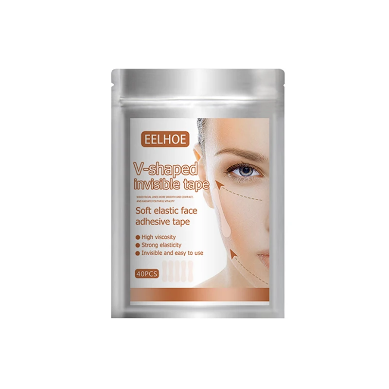 

40 шт., невидимые наклейки для подтяжки лица и шеи