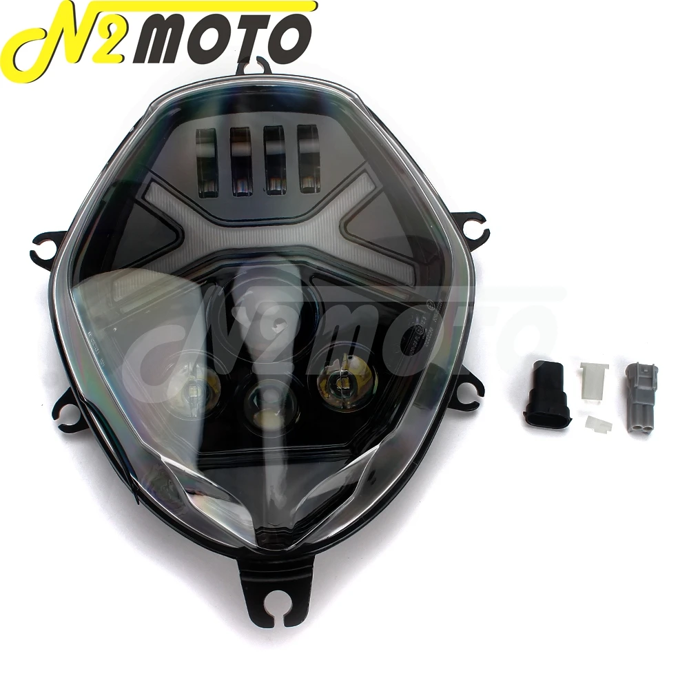 Светодиодный ная передняя фара с ореолом DRL фасветильник дальнего и ближнего