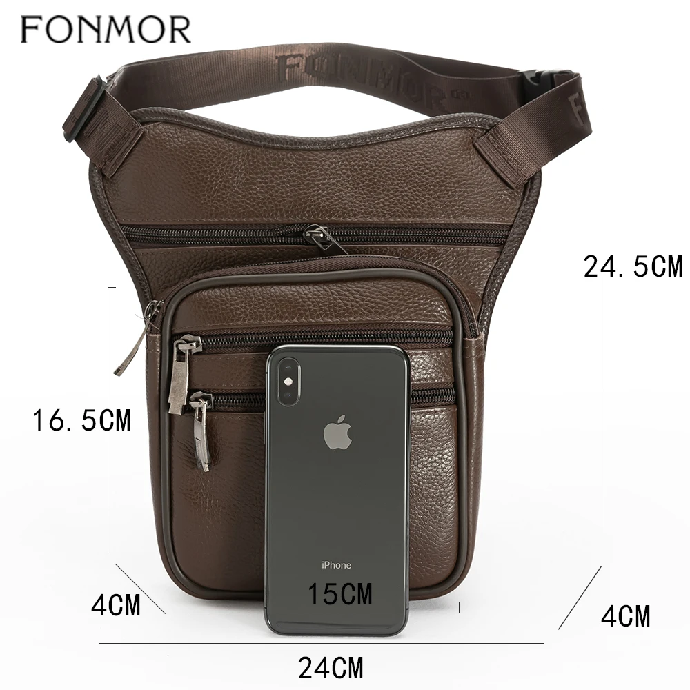 Поясная Сумка FONMOR мужская из натуральной кожи забавная сумочка на бедро чехол