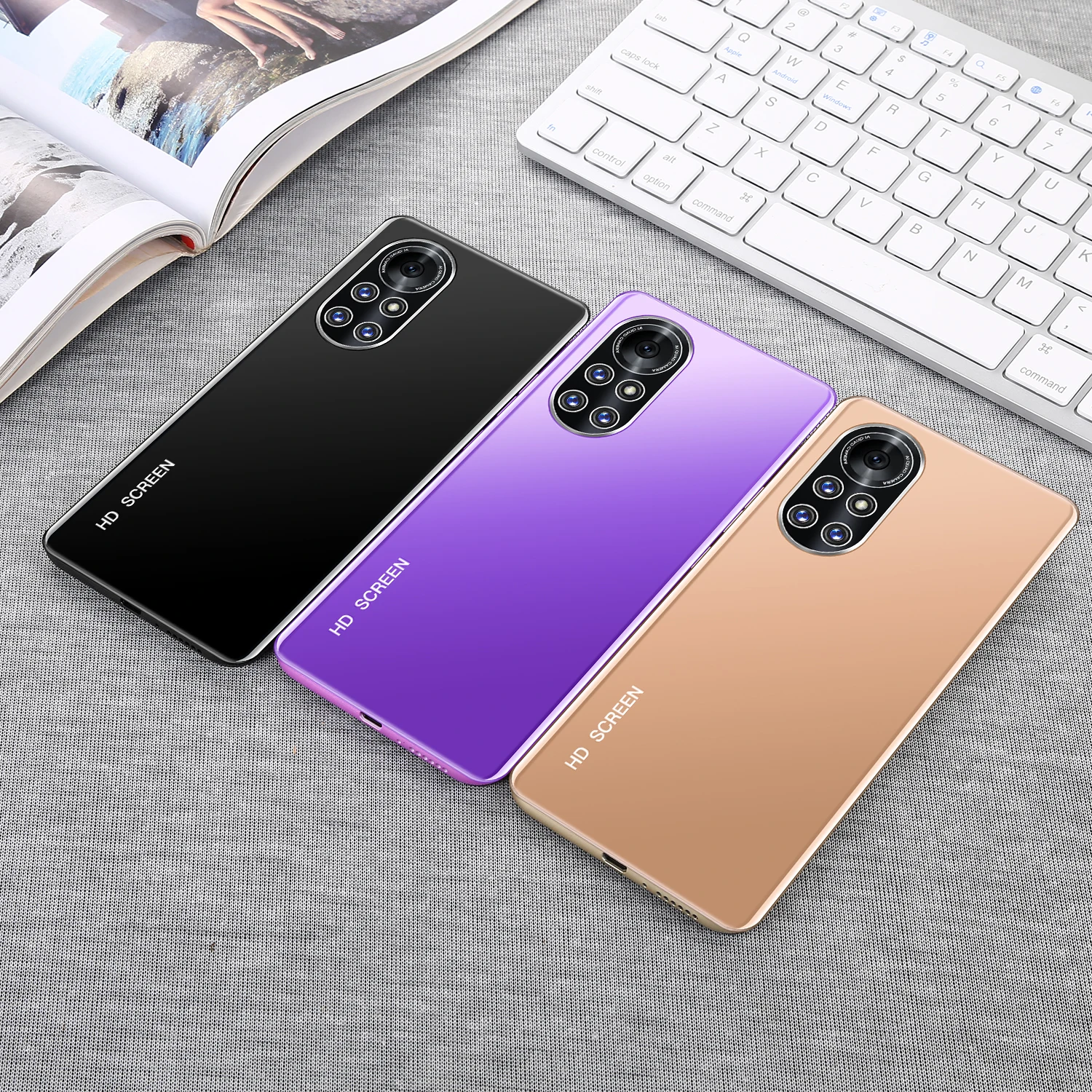 Новый сотовый телефон 8 Pro Android 10 0 две Sim-карты неопределенный смартфон экран 7 1