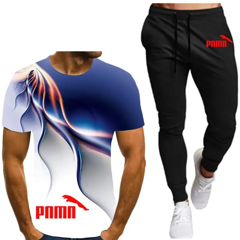 Новинка 2020 спортивная одежда мужская из 2 предметов спортивный костюм летние