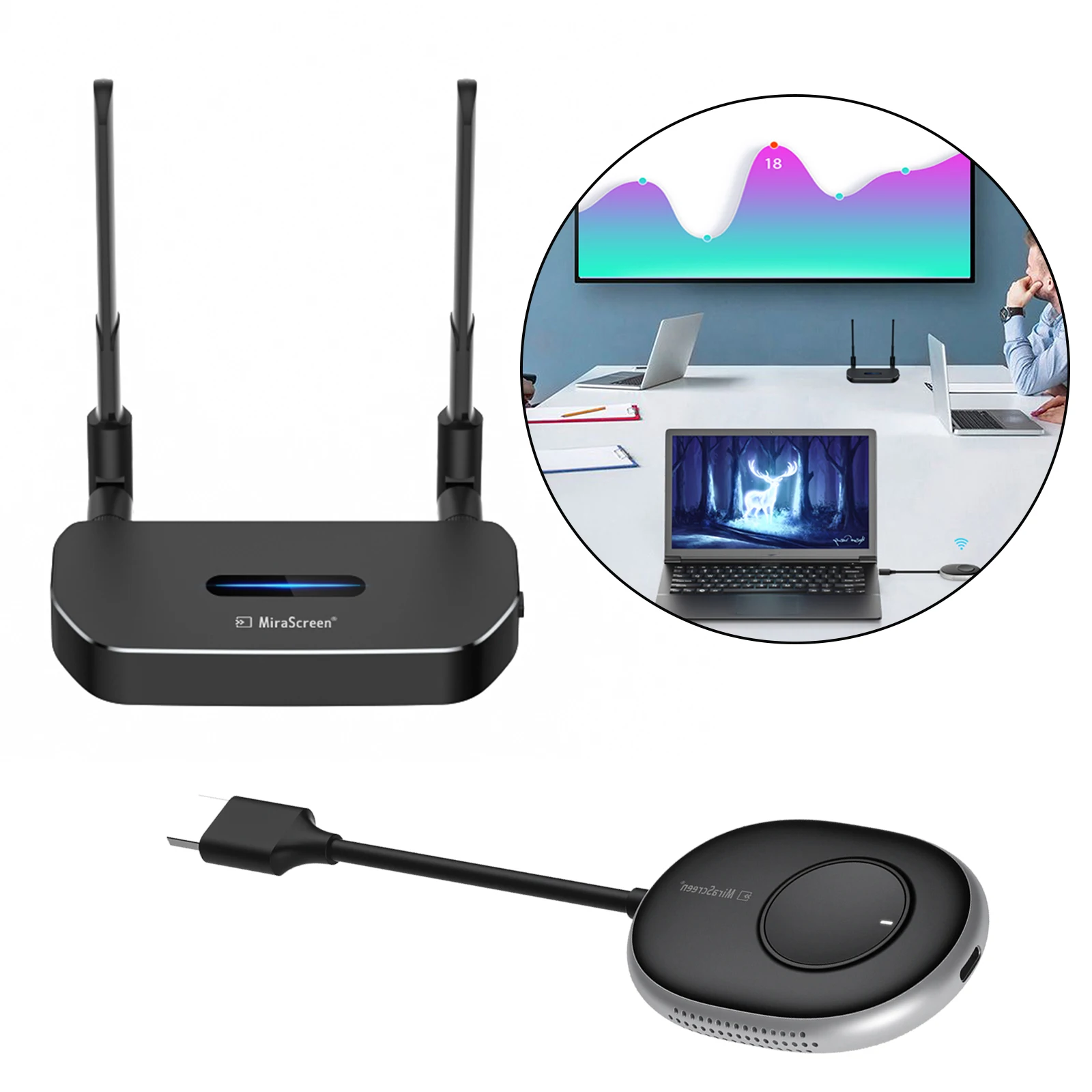 Low Latency VGA Wireless Transmitter and Receiver Audio Adapter Set for Outdoor Use TV Watching Plug & Play No Delay | Электроника