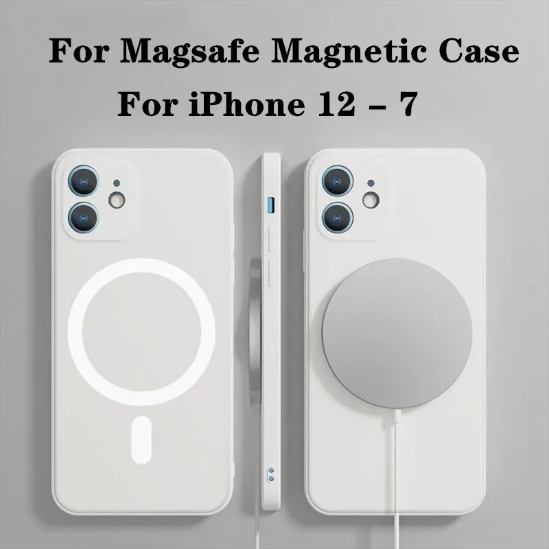 

Magnetic Silicone Case For iPhone 12 Mini 11 Pro Max XS SE2 XR X 8 7 Plus Apple Magsafe Cover Shockproof