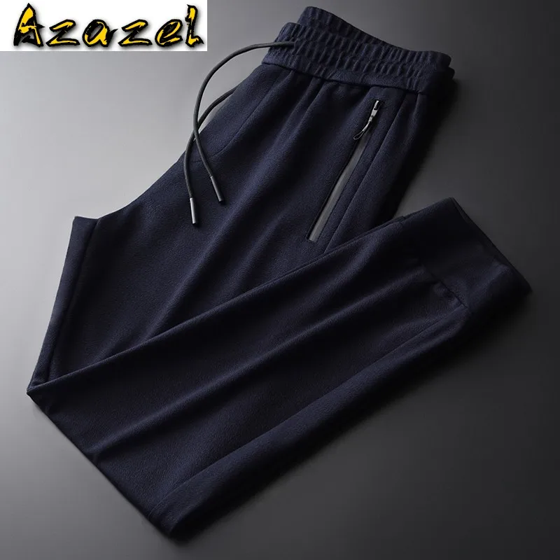 

Брюки Azazel мужские однотонные, повседневные спортивные штаны, модные облегающие, с эластичным поясом, на осень