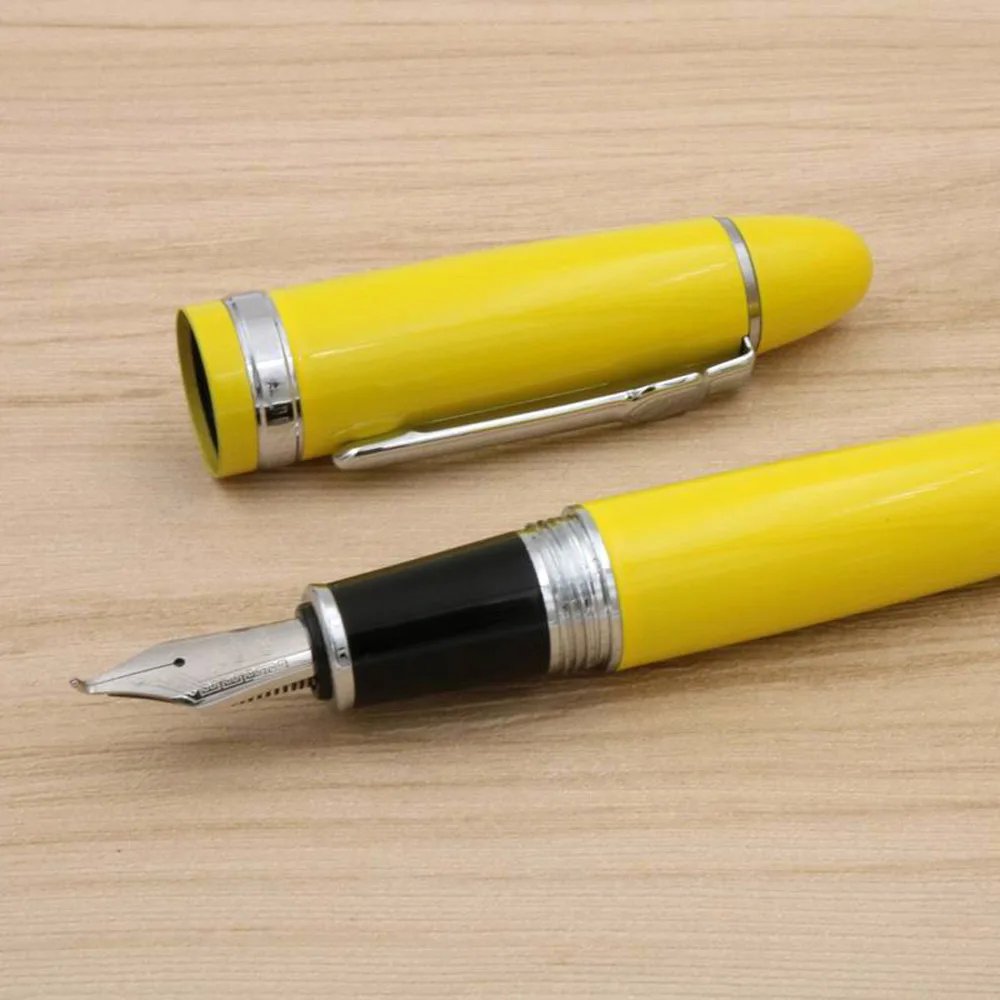 Желтая ручка jinhao серебряные аксессуары винтовая безопасная дизайнерская