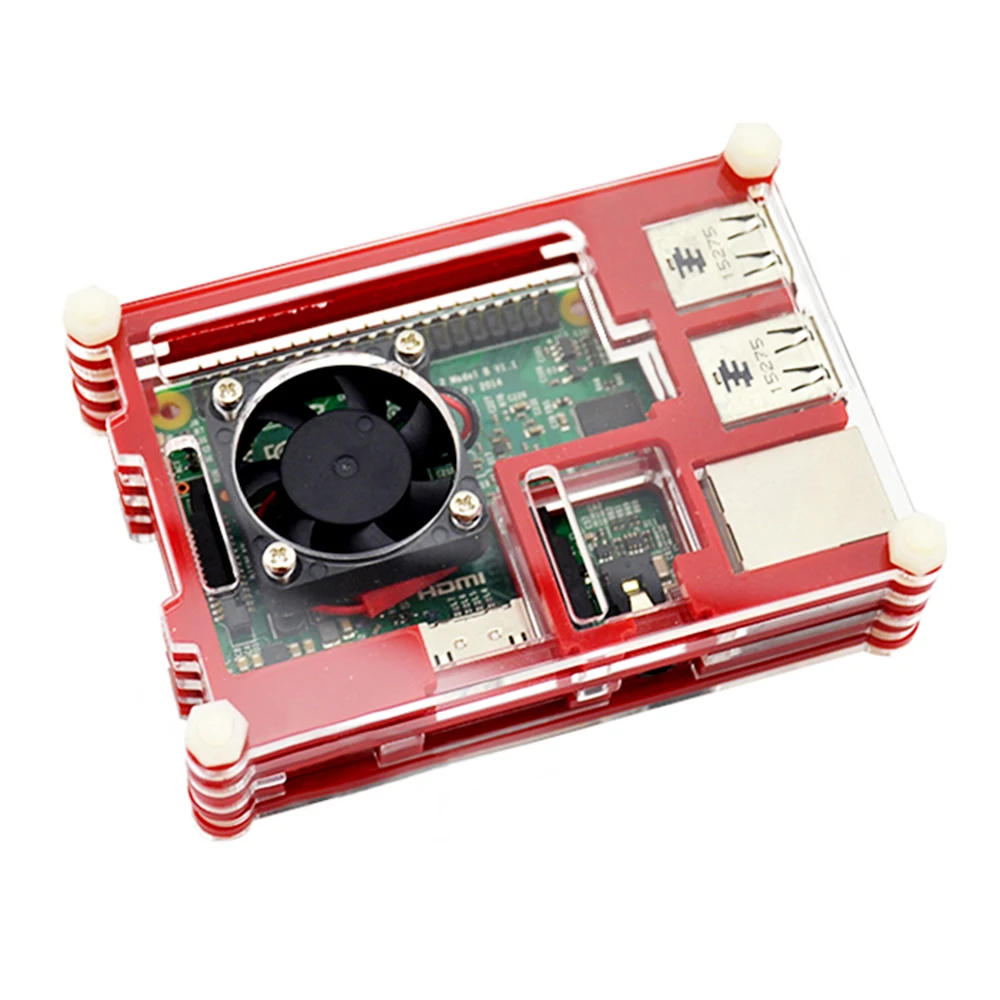 Новый Raspberry Pi 3B + 9 слойный чехол вентилятор с tf картой 32G и мультикардридером