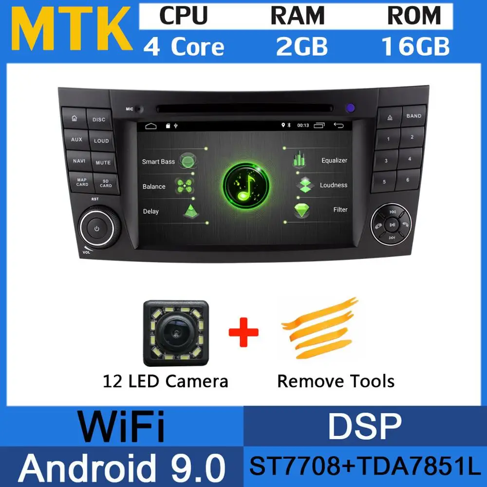 MTK 5 USB порт Android 9,0 PX6/Восьмиядерный 4 Гб ram автомобильный dvd-плеер для Mercedes Benz W211 W463 W219 W209 E G CLK CLS класс Автомагнитола - Цвет: MTK