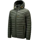 Легкая хлопковая куртка с капюшоном, мужская куртка большого размера с несколькими карманами, уличная теплая спортивная куртка, зимняя одежда