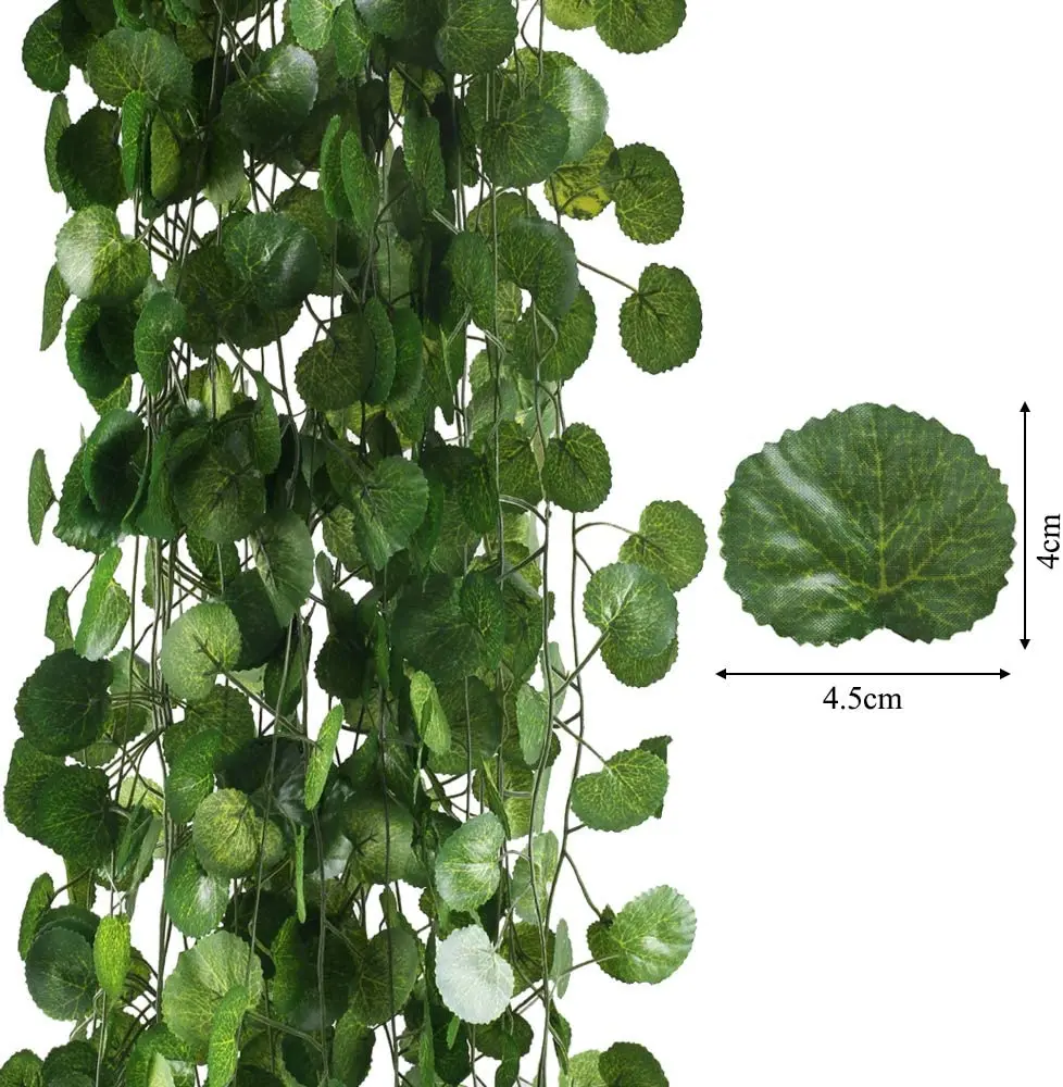 12 Упак. 2 м искусственные ложные Висячие лозы растения зеленые листья гирлянды