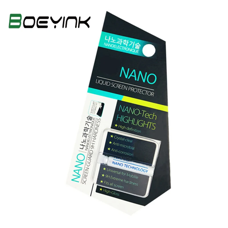 2 мл нано жидкое стекло Защита экрана олеофобное покрытие пленка универсальная