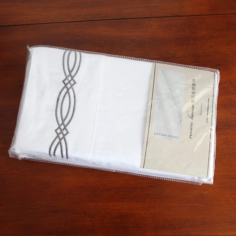 Простыня с вышивкой из саржа сатин чистого хлопка 800 нитей натуральный