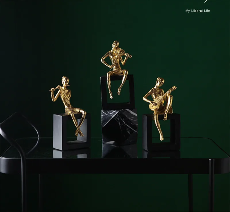 [MGT] Европейский оригинальный золотой скрипач музыкальный смоляный Современный