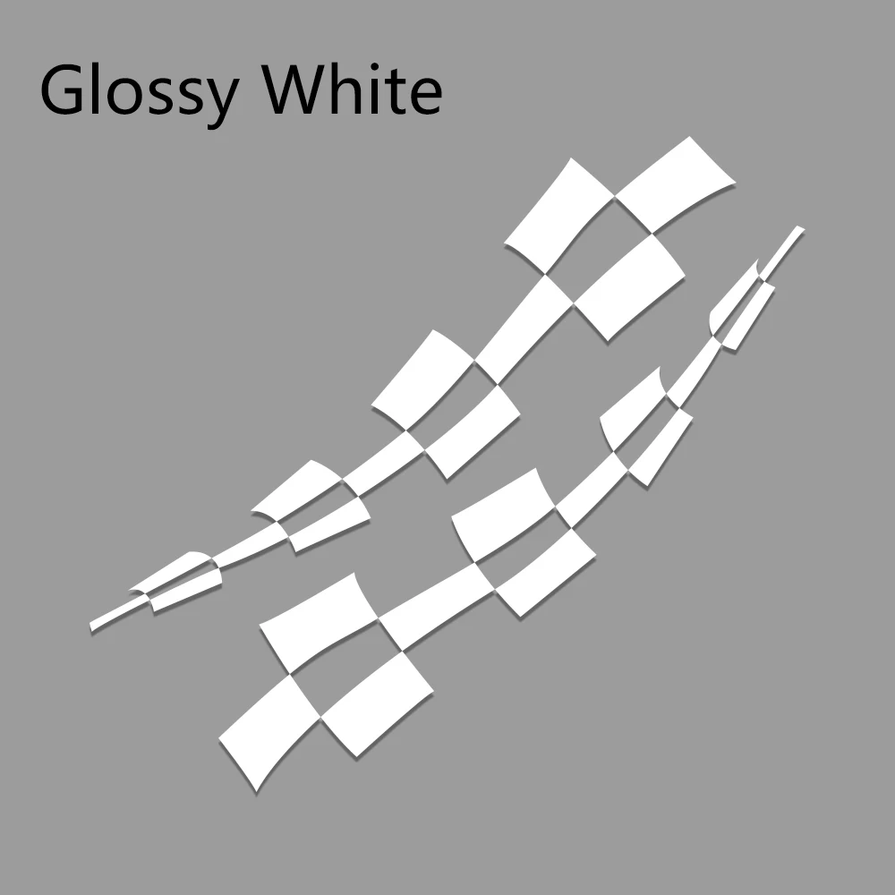 Glossy White 2 шт., 250 см x 58 см, стильные автомобильные наклейки, автомобильные наклейки с длинными боковыми полосками, виниловая пленка для автомобиля, сделай сам, наклейки, тюнинг автомобиля, аксессуары - Название цвета: Glossy White