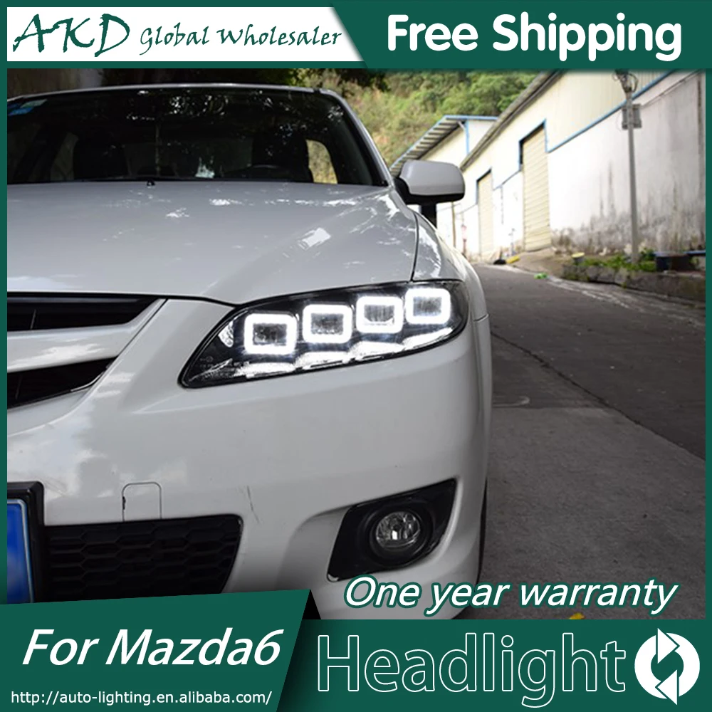 АКД стайлинга автомобилей фара для Mazda 6 фары 2003 2015 Mazda6 все светодиодный задний