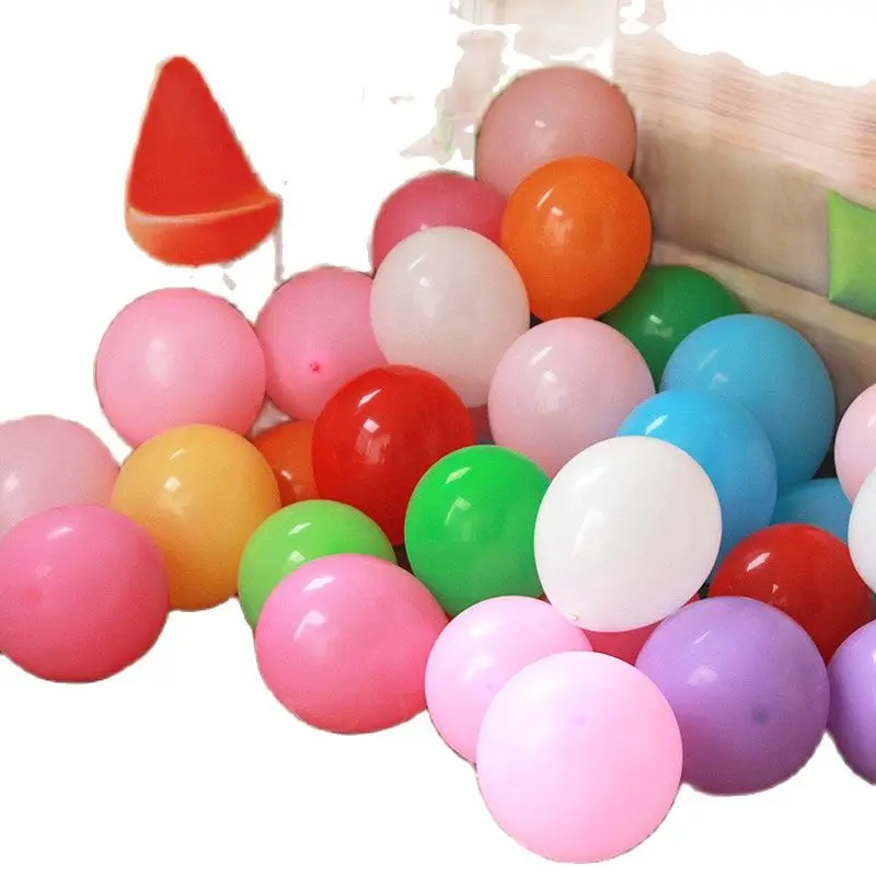 50pcs10 дюймов толстой подошве с круглым носком ярких латексные воздушные шары на