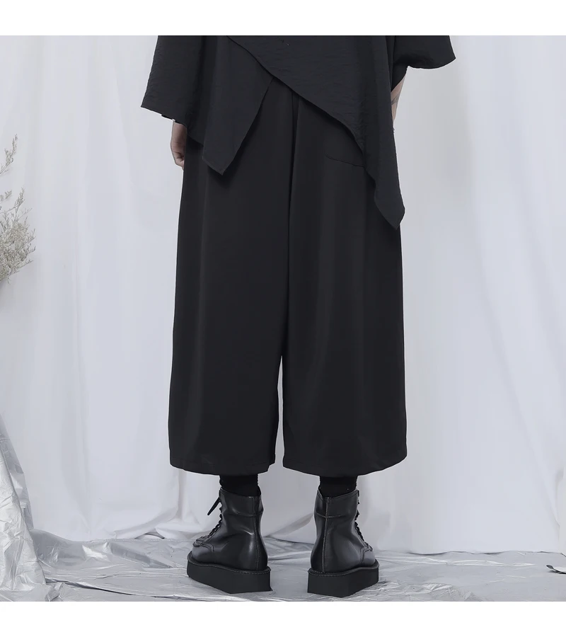 Мужские подвесные широкие брюки оригинальные повседневные в стиле темных гор