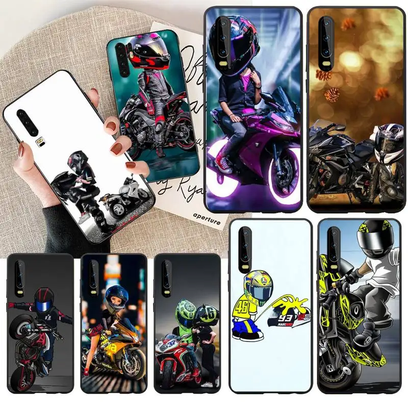 Мягкий чехол PENHUWAN с изображением мотоциклетного шлема для Huawei Honor 20 10 9 8 8x 8c 9x 7c 7a