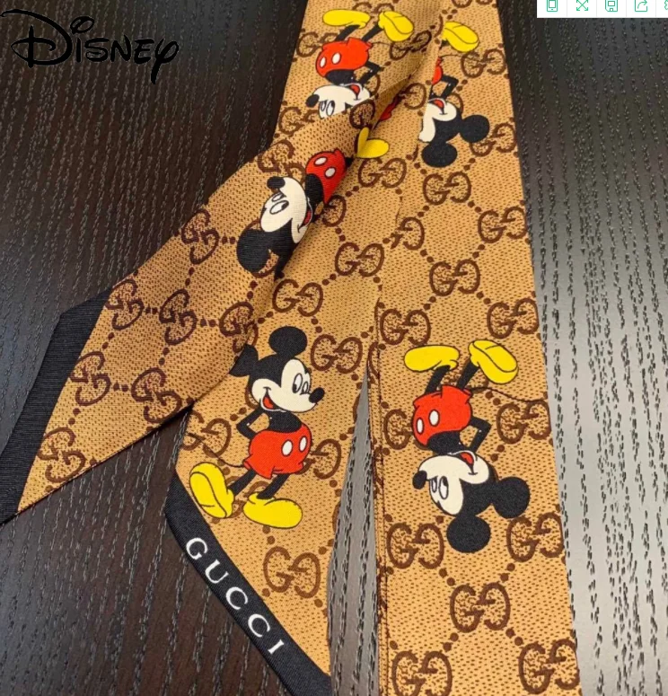 

DisneyMickey Mouse Double-layer Silk Streamer Multifunctional Printing Bandage Wild Headband Bag Accessories