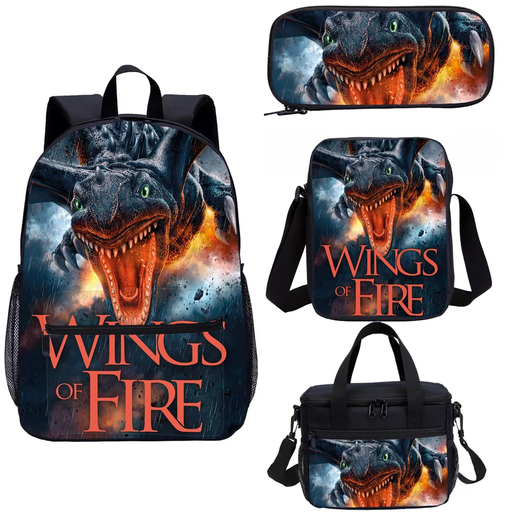 Wings of Fire рюкзак с принтом комплект из 4 предметов одежды: школьные рюкзаки для