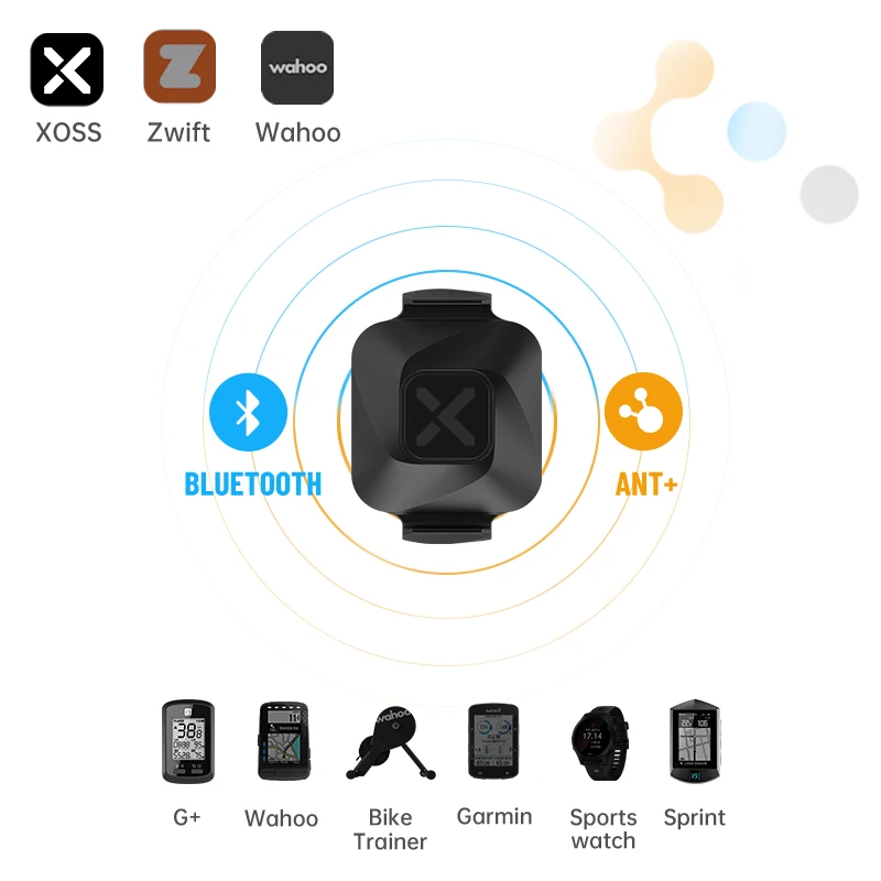 Датчик скорости и частоты вращения педалей XOSS велокомпьютер датчик ANT + Bluetooth для
