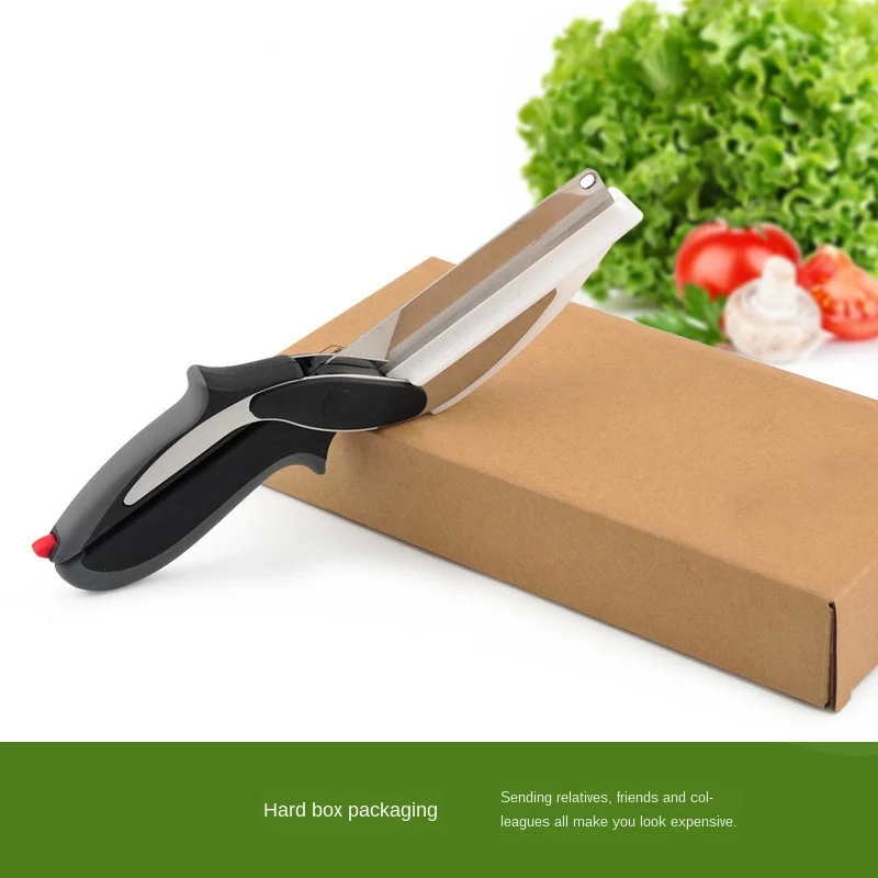 VIP 2 в 1 утилита Ножи Нержавеющая сталь овощей Еда добавка ножницы для нарезки