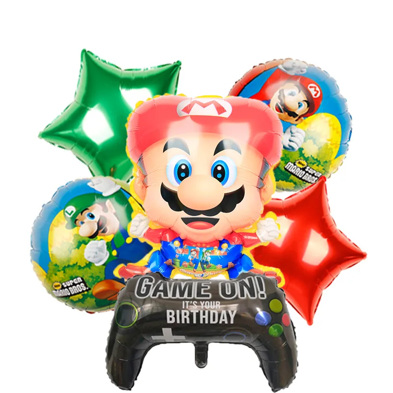 

Super Mario theme happy birthday party decoration paper cups paper trays straws cake flags birthday flags baby shower gifts