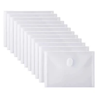 12pcsset 14x19 cm clear plastic small envelopes with hook loop ploy envelope for receipecheck cards photos dies stamp