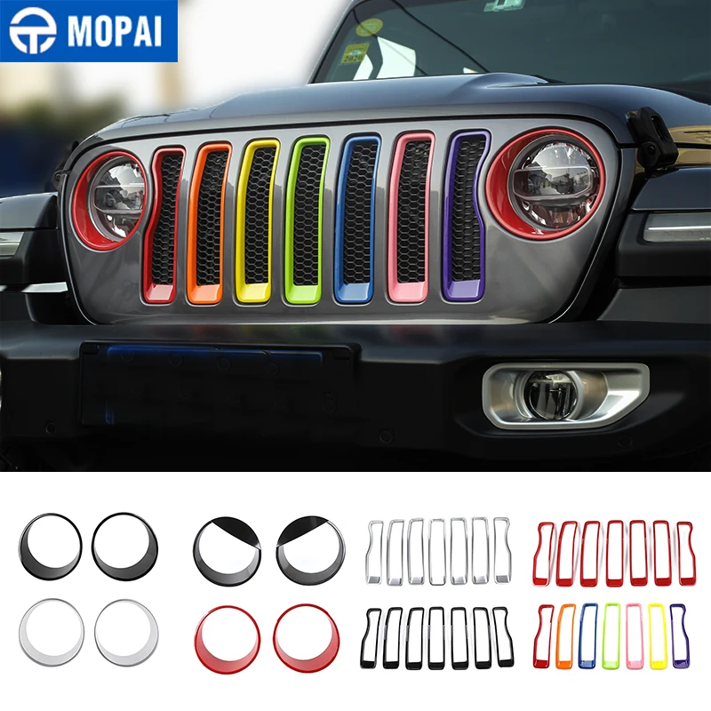 MOPAI Автомобильная внешняя передняя фара лампа гоночная решетка декоративная