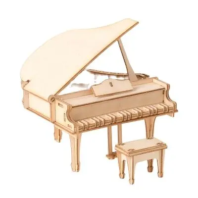 

Laser Cutting DIY Grand Piano Toys 3D Wooden Puzzle Toy Assembly Model Wood Craft Kits Desk Decoration for Children Kids