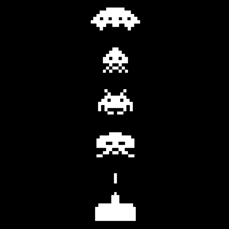 

Car Stickers Space Invaders Creative Car Styling High Quality PVC Stickers Accessories Waterproof Sunscreen Black/white,18cm*4cm