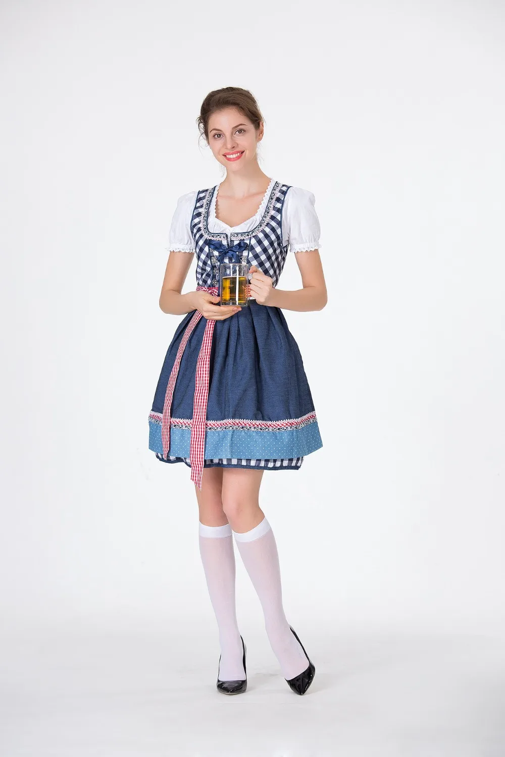 Сексуальная Германия пиво Oktoberfest девушка костюм Хэллоуин косплей традиционный Октоберфест франч горничной женщин маскарадное платье