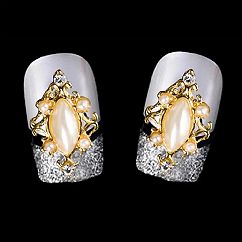 

Fashion Women 3D Nail Art Tip Rhinestone Bead Glitter Manicure DIY Decoration Metal Alloy Sticker Nail Art Rhinestone