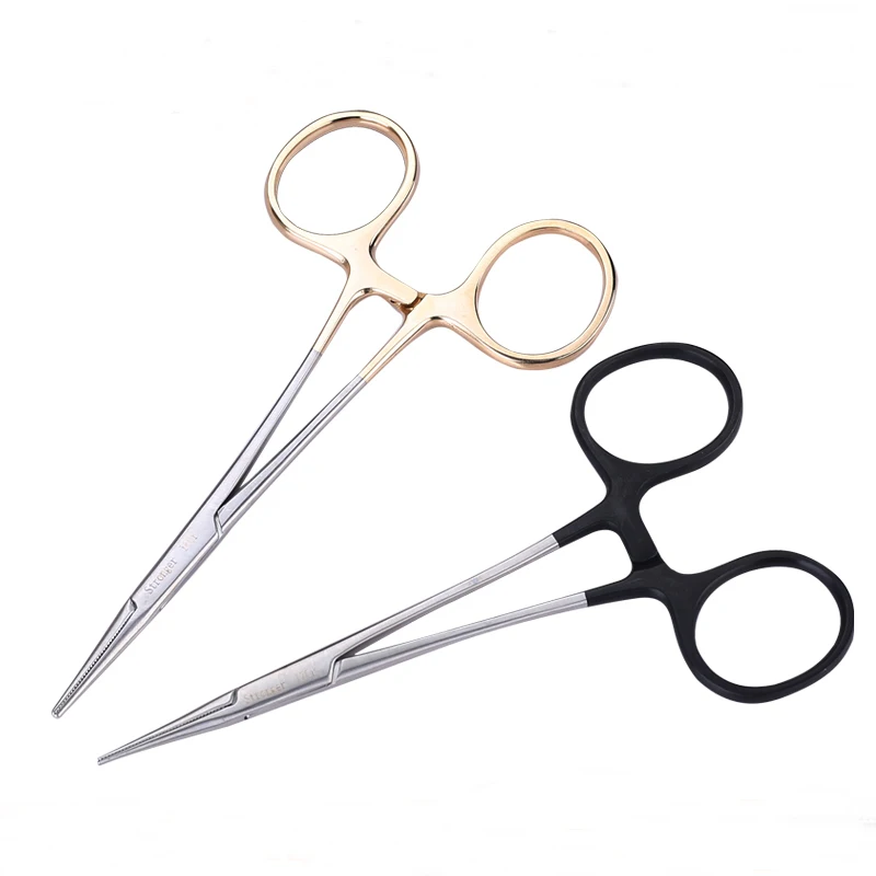 

Hemostatic forceps stainless steel medical double eyelid mosquito type straight elbow blood vessel forceps instrument tool