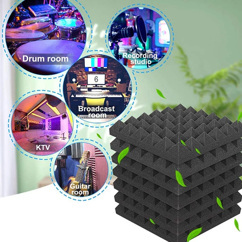 

48Pcs 30X30X5CM Sound Insulation Cotton Sound Insulation Foam Sound Insulation Foam