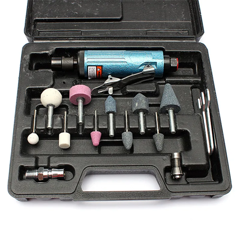 

14 Pieces Air Compressor Die Grinder Grinding Polish Stone Kit 1/4 Air Grinder Mill Engraving Tools Kits Pneumatic Tools