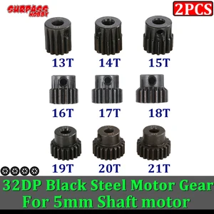 Шестеренчатый двигатель Surpass Hobby, 2 шт., редуктор 32dp, сталь, 5 мм, вал, двигатели, шестерни s 18 110, Радиоуправляемый автомобиль, бесщеточный, матовый, 13T-21T 3660 3674 550