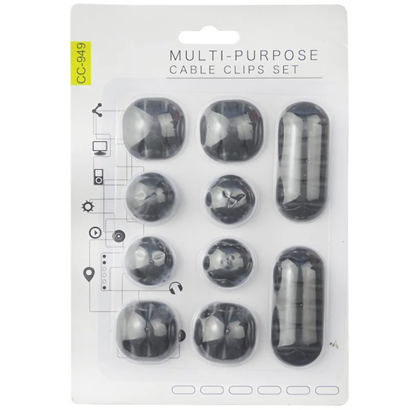 10 шт. Кабельный Организатор Держатель аккуратные Управление зажимы Мышь