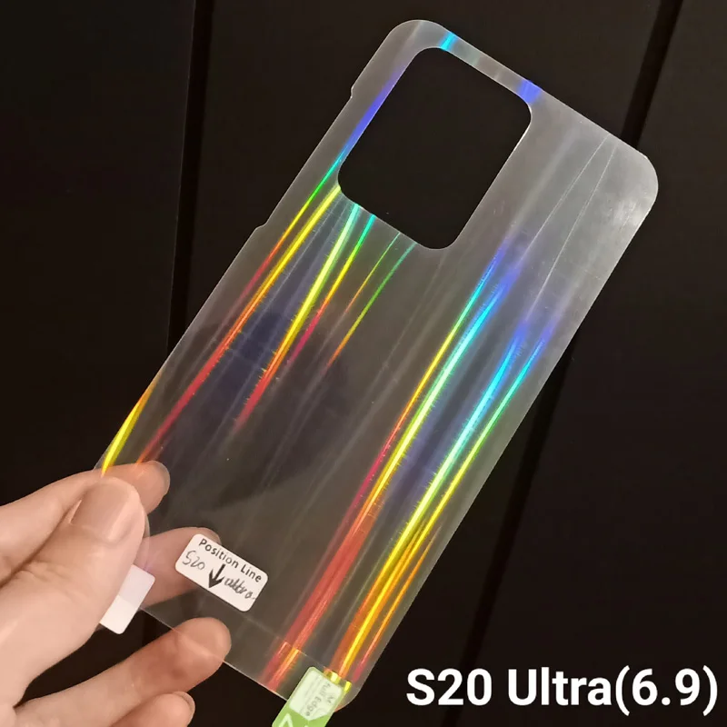 Модная прозрачная лазерная наклейка на заднюю панель телефона Samsung S20 Ultra Plus NOTE 9