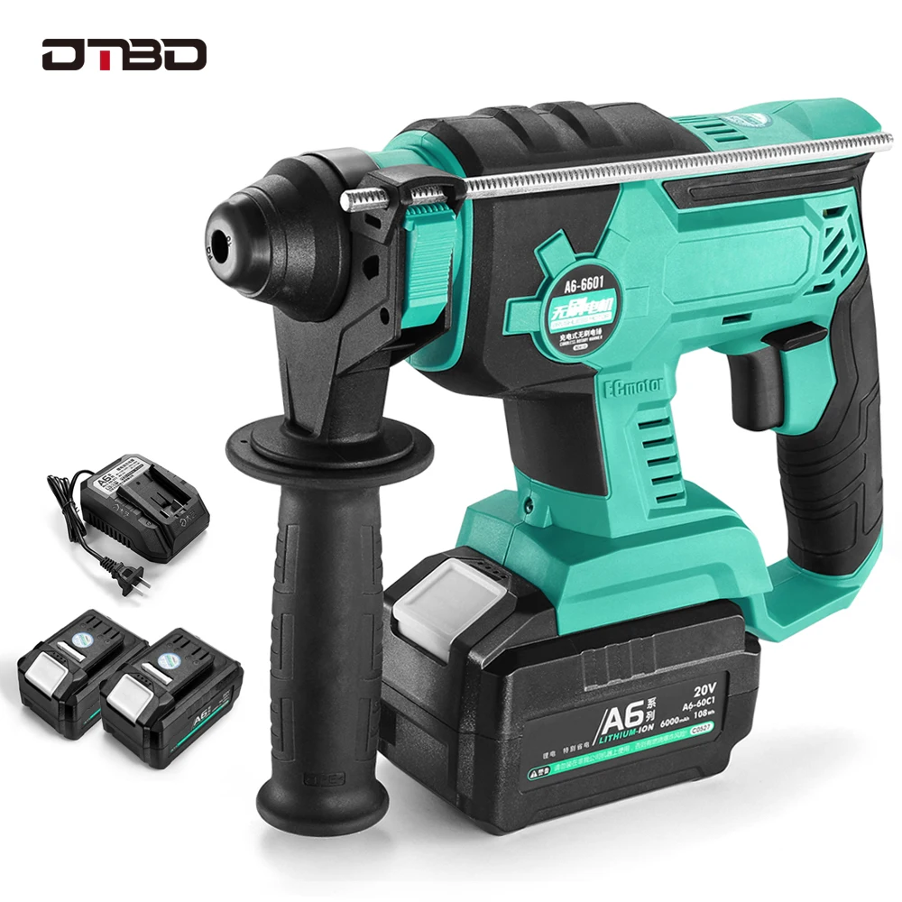 

DTBD 20V lithium Electric Hammer Drill Multifunctional Rotary Hammer Electric Demolition Hammer Impact Drill Hammer