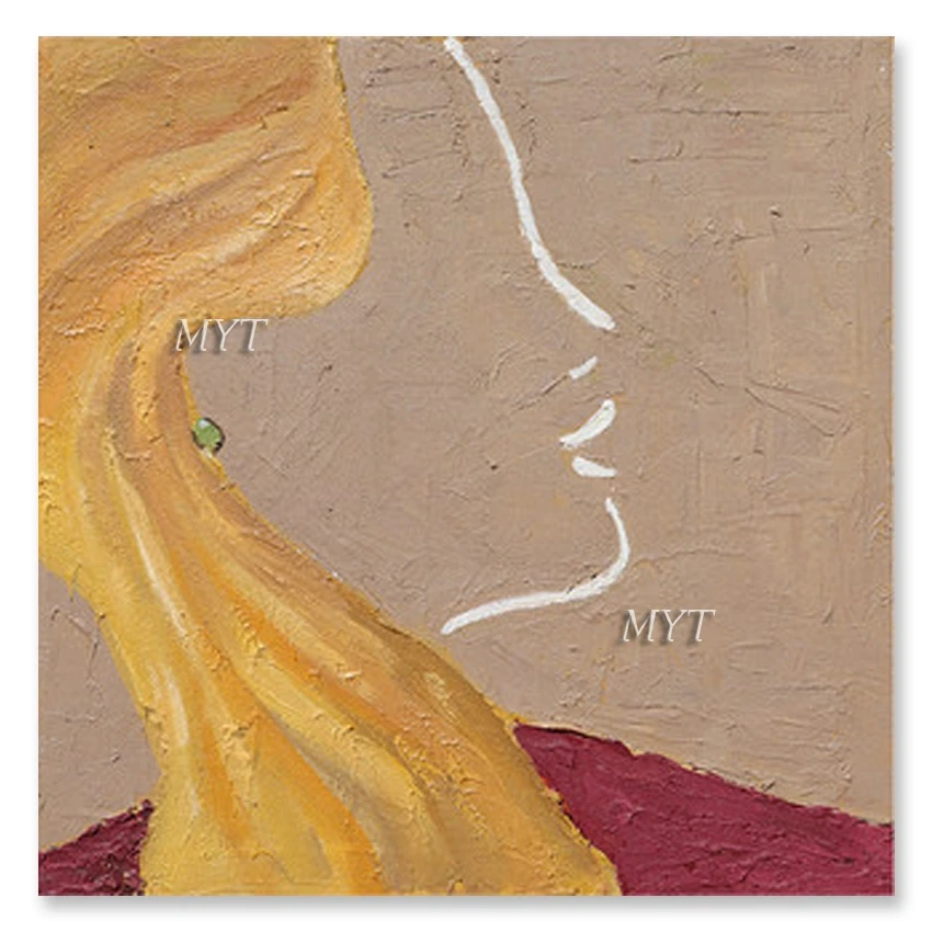 

Abstract Sexy Lady Face Picture Art 100% Hand Painted Wall Decor Oil Painting Textured Canvas Art Free Shipping Gallery Artwork