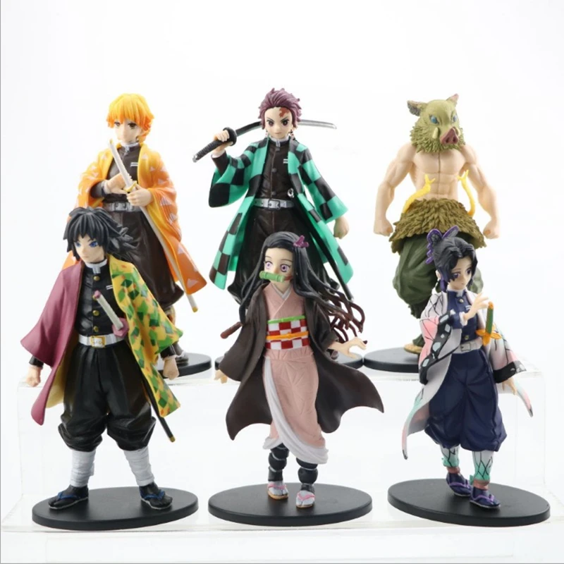 

6pcs/Set Anime Figures 16cm Demon Slayer Figure Kimetsu No Yaiba Action Q Posket Kamado Tanjirou Nezuko Agatsuma Toys