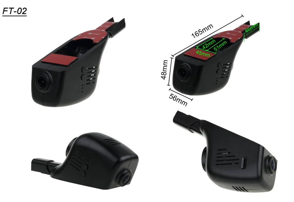 SINOSMART специальная Скрытая Автомобильная Wifi DVR камера для Toyota Corolla/Prius/Camry/Prado/Highlander и т. д. управление с помощью приложения