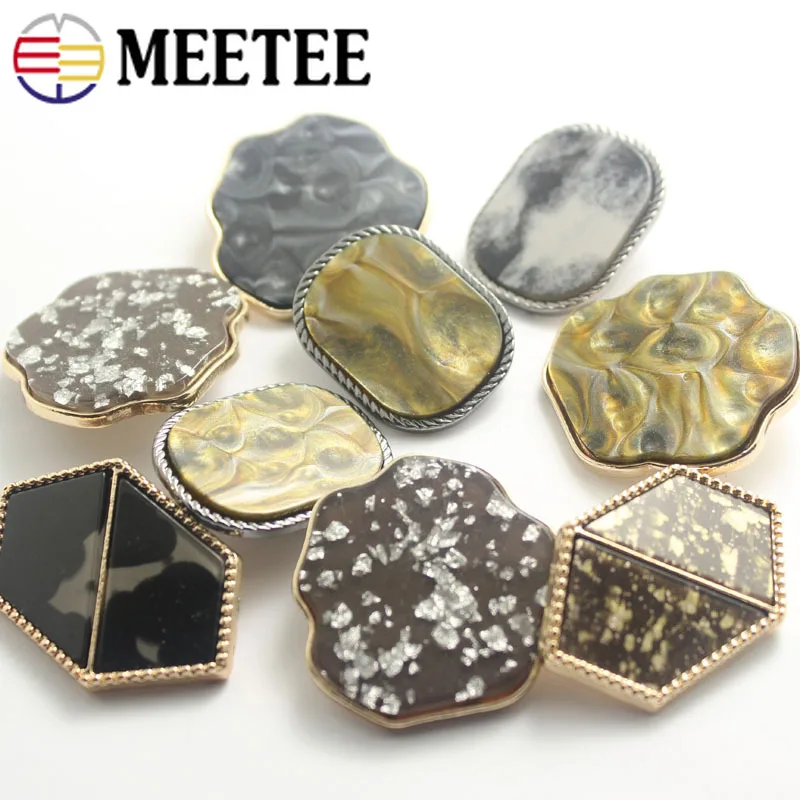 5 шт. Meetee Модные металлические пуговицы Для женщин костюм куртка декоративные Botones "сделай сам" с пришитыми хвостовик пуговицы, аксессуары для шитья CN131