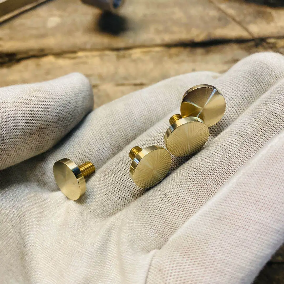 2 шт. M5 резьба 20 мм * 0 8 Головка винт латунные рогатки винты для лука плоские