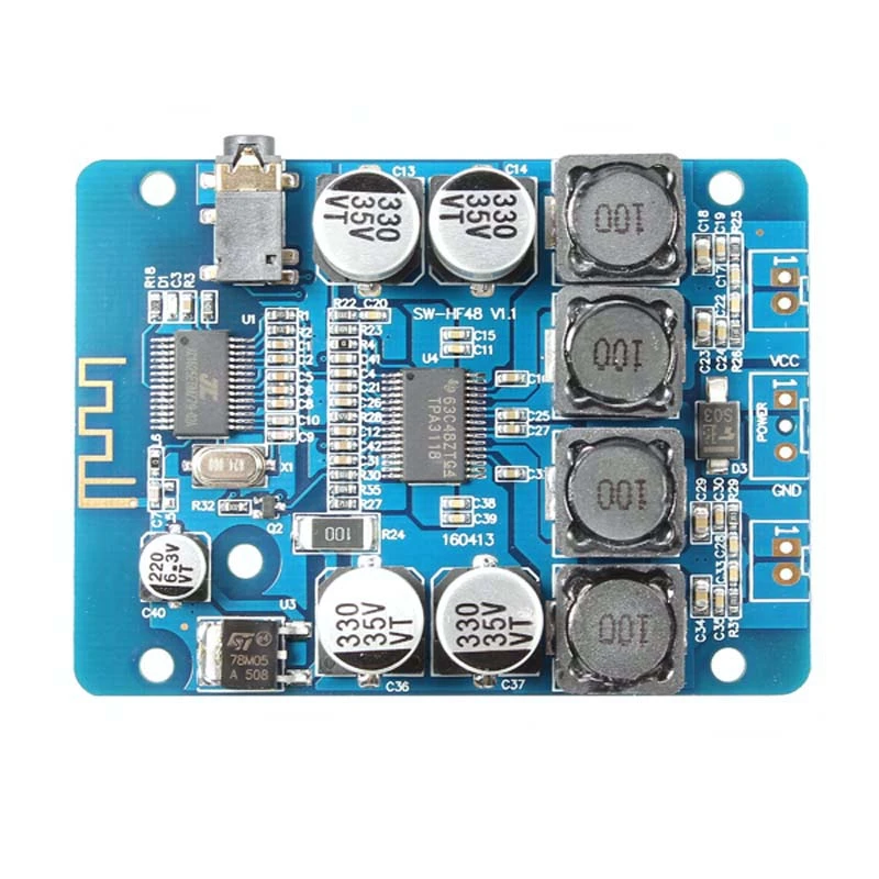 Плата цифрового усилителя мощности Mini Tpa3118 Bluetooth 2X30W стерео усилитель аудио Dc 8