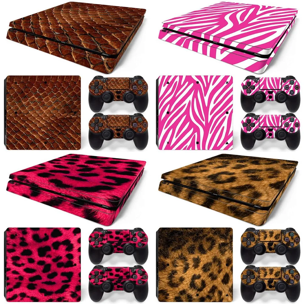 Виниловые наклейки для ps4 slim skin Pattern Series PS4 Slim консоль и контроллер Leopard|Наклейки| |