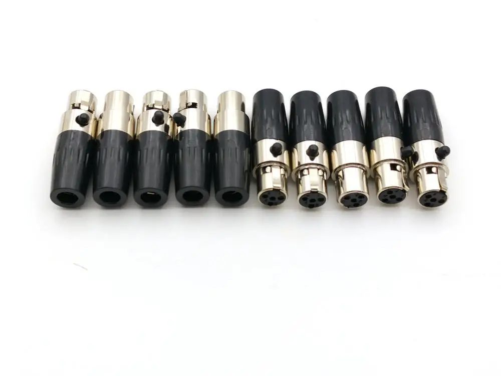 10 шт. 4 контактный разъем адаптер Mini XLR|connector female|connector adapterxlr connector pin |